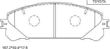 Asimco KD2505 - Тормозные колодки, дисковые, комплект autospares.lv