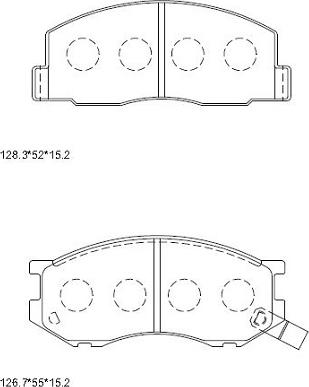 Asimco KD2685W - Тормозные колодки, дисковые, комплект autospares.lv