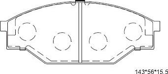 Asimco KD2688 - Тормозные колодки, дисковые, комплект autospares.lv