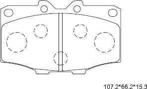 Asimco KD2259 - Тормозные колодки, дисковые, комплект autospares.lv
