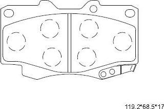 Asimco KD2205 - Тормозные колодки, дисковые, комплект autospares.lv