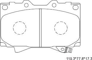 Asimco KD2208 - Тормозные колодки, дисковые, комплект autospares.lv