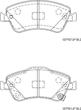 Asimco KD2790 - Тормозные колодки, дисковые, комплект autospares.lv