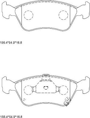 Asimco KD2797 - Тормозные колодки, дисковые, комплект autospares.lv