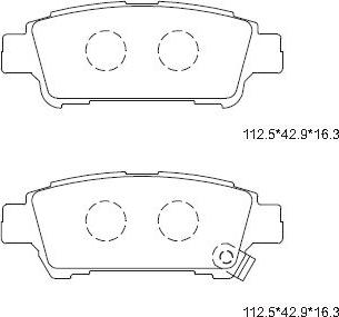 Asimco KD2746 - Тормозные колодки, дисковые, комплект autospares.lv