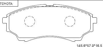 Asimco KD2759 - Тормозные колодки, дисковые, комплект autospares.lv