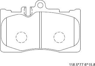 Asimco KD2751 - Тормозные колодки, дисковые, комплект autospares.lv