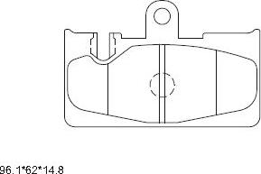 Asimco KD2752 - Тормозные колодки, дисковые, комплект autospares.lv