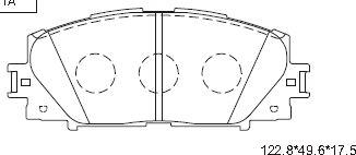 Asimco KD2764 - Тормозные колодки, дисковые, комплект autospares.lv