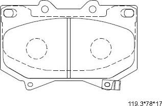 Asimco KD2768 - Тормозные колодки, дисковые, комплект autospares.lv