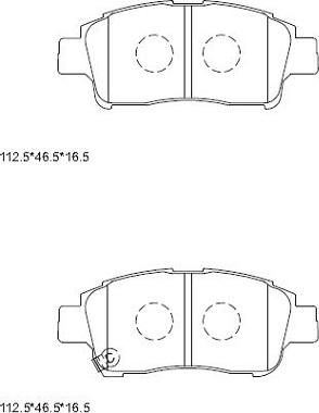 Asimco KD2701 - Тормозные колодки, дисковые, комплект autospares.lv