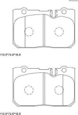 Asimco KD2708 - Тормозные колодки, дисковые, комплект autospares.lv