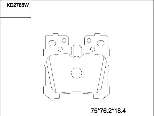 Asimco KD2785W - Тормозные колодки, дисковые, комплект autospares.lv