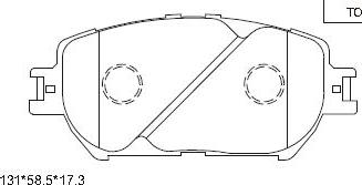 Asimco KD2739 - Тормозные колодки, дисковые, комплект autospares.lv