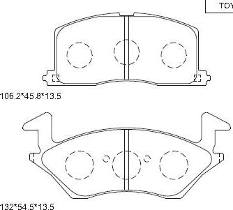 Asimco KD2730 - Тормозные колодки, дисковые, комплект autospares.lv