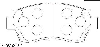 Asimco KD2731 - Тормозные колодки, дисковые, комплект autospares.lv