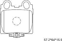 Asimco KD2722 - Тормозные колодки, дисковые, комплект autospares.lv