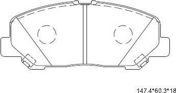 Asimco KD2771 - Тормозные колодки, дисковые, комплект autospares.lv