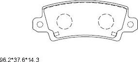 Asimco KD2777 - Тормозные колодки, дисковые, комплект autospares.lv