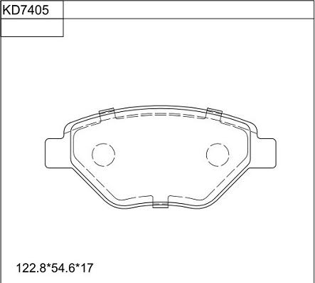 Asimco KD7405 - Тормозные колодки, дисковые, комплект autospares.lv