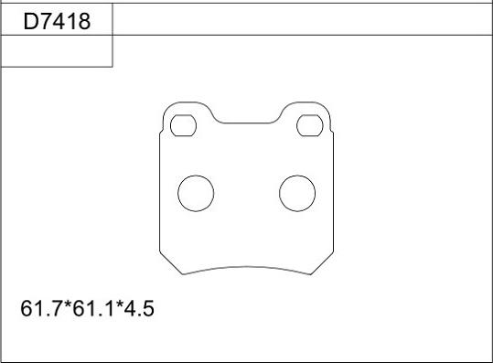 Asimco KD7418 - Тормозные колодки, дисковые, комплект autospares.lv