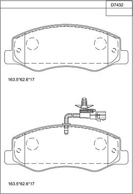 Asimco KD7432 - Тормозные колодки, дисковые, комплект autospares.lv