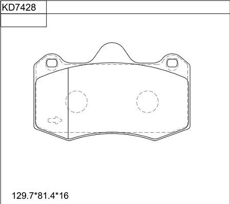 Asimco KD7428 - Тормозные колодки, дисковые, комплект autospares.lv