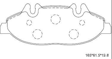 Asimco KD7544 - Тормозные колодки, дисковые, комплект autospares.lv