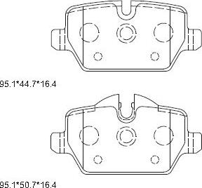 Asimco KD7546 - Тормозные колодки, дисковые, комплект autospares.lv