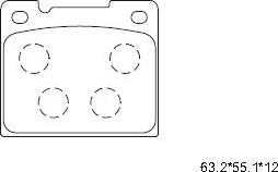 Asimco KD7568 - Тормозные колодки, дисковые, комплект autospares.lv