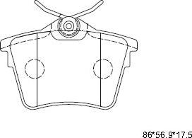 Asimco KD7504 - Тормозные колодки, дисковые, комплект autospares.lv