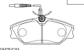 Asimco KD7501F - Тормозные колодки, дисковые, комплект autospares.lv