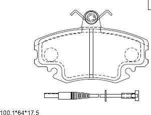 Asimco KD7514 - Тормозные колодки, дисковые, комплект autospares.lv