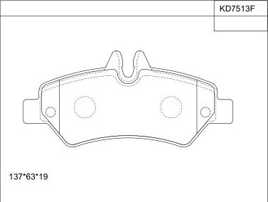 Asimco KD7513F - Тормозные колодки, дисковые, комплект autospares.lv