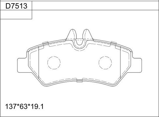 Asimco KD7513 - Тормозные колодки, дисковые, комплект autospares.lv