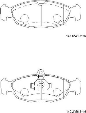 Asimco KD7517 - Тормозные колодки, дисковые, комплект autospares.lv