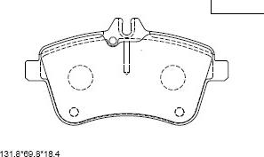 Asimco KD7585 - Тормозные колодки, дисковые, комплект autospares.lv