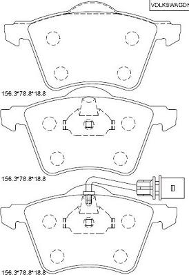 Asimco KD7580 - Тормозные колодки, дисковые, комплект autospares.lv