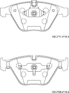 Asimco KD7535H - Тормозные колодки, дисковые, комплект autospares.lv