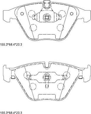 Asimco KD7535 - Тормозные колодки, дисковые, комплект autospares.lv