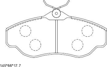 Asimco KD7526 - Тормозные колодки, дисковые, комплект autospares.lv