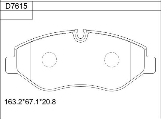 Asimco KD7615 - Тормозные колодки, дисковые, комплект autospares.lv