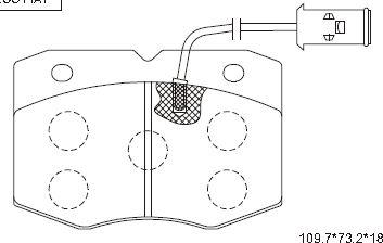 Asimco KD7612 - Тормозные колодки, дисковые, комплект autospares.lv