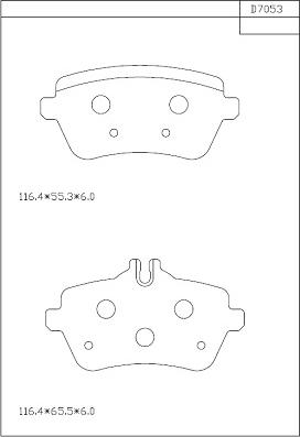 Asimco KD7053 - Тормозные колодки, дисковые, комплект autospares.lv