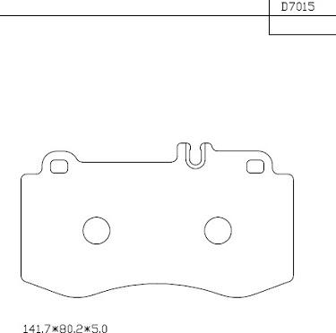 Asimco KD7015 - Тормозные колодки, дисковые, комплект autospares.lv