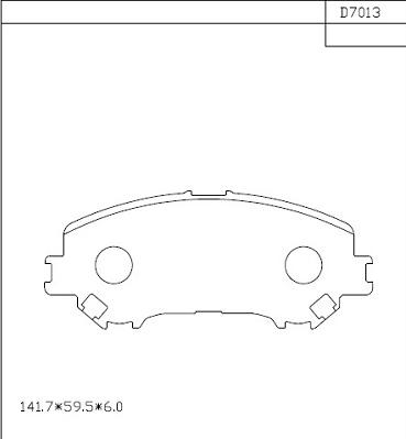 Asimco KD7013 - Тормозные колодки, дисковые, комплект autospares.lv