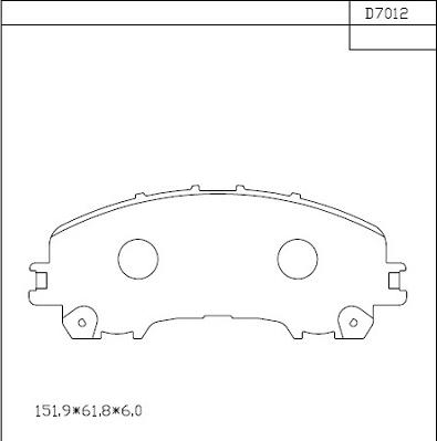 Asimco KD7012 - Тормозные колодки, дисковые, комплект autospares.lv