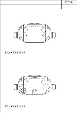 Asimco KD7039 - Тормозные колодки, дисковые, комплект autospares.lv