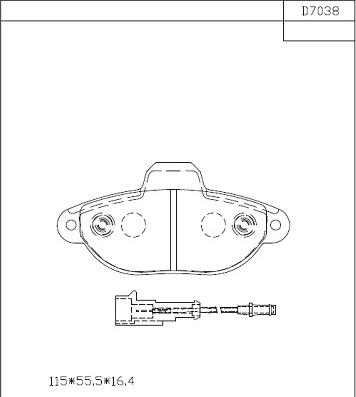 Asimco KD7038 - Тормозные колодки, дисковые, комплект autospares.lv