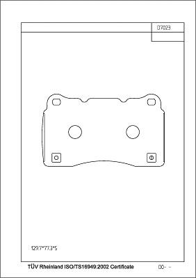 Asimco KD7023 - Тормозные колодки, дисковые, комплект autospares.lv